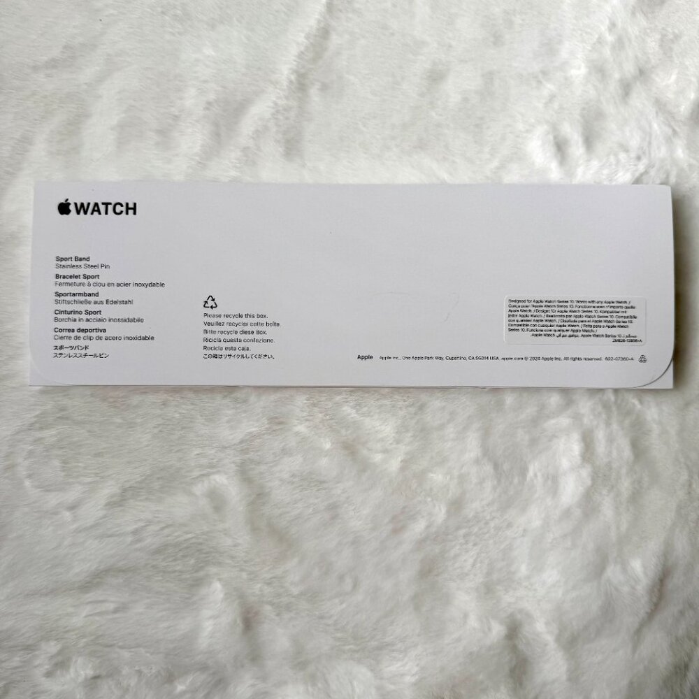NEW Genuine OEM Apple Smartwatch Silicone Light Blush Sport Band 42mm Small Med - Picture 4 of 7